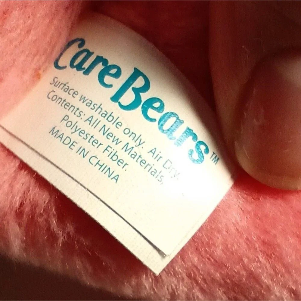 2003 Love-a-Lot Bear Care Bears Pink Hearts Plush Toy 13” Inch Vintage